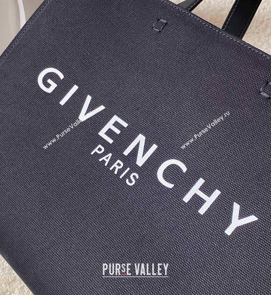 Givenchy Medium G-Tote shopping bag in canvas Black2 2025 (YY-250408021)