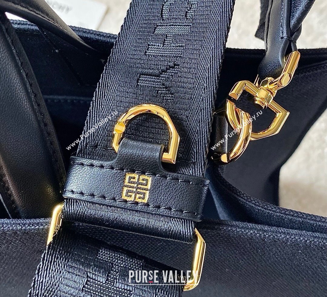 Givenchy Medium G-Tote shopping bag in canvas Black2 2025 (YY-250408021)