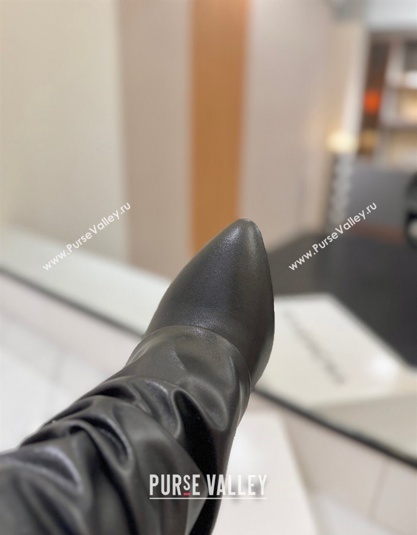 Givenchy Shark Lock Heel Ankle Boots 10.5cm in Calfskin Leather Black 2025 1210 (MD-251210028)