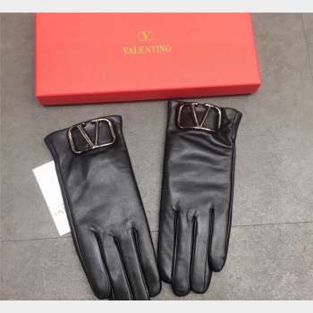 Valentino Lambskin Gloves All Black 2023 1019 (A-231019068)