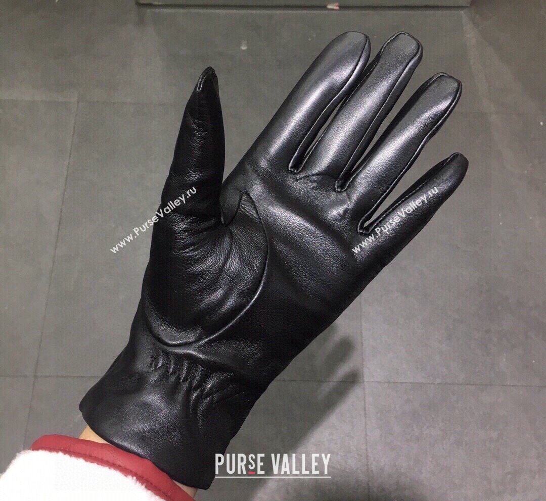 Valentino Lambskin Gloves All Black 2023 1019 (A-231019068)