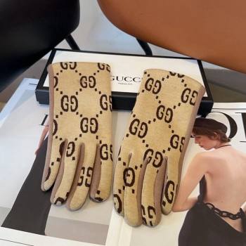 Gucci Maxi CC Gloves Beige 2024 1129 (A-241129062)