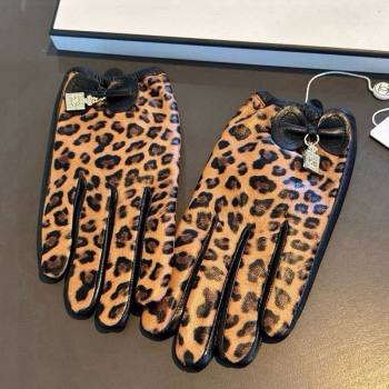 Chanel Printed Lambskin and Cashmere Gloves Brown 2025 1111 (XMN-251112065)