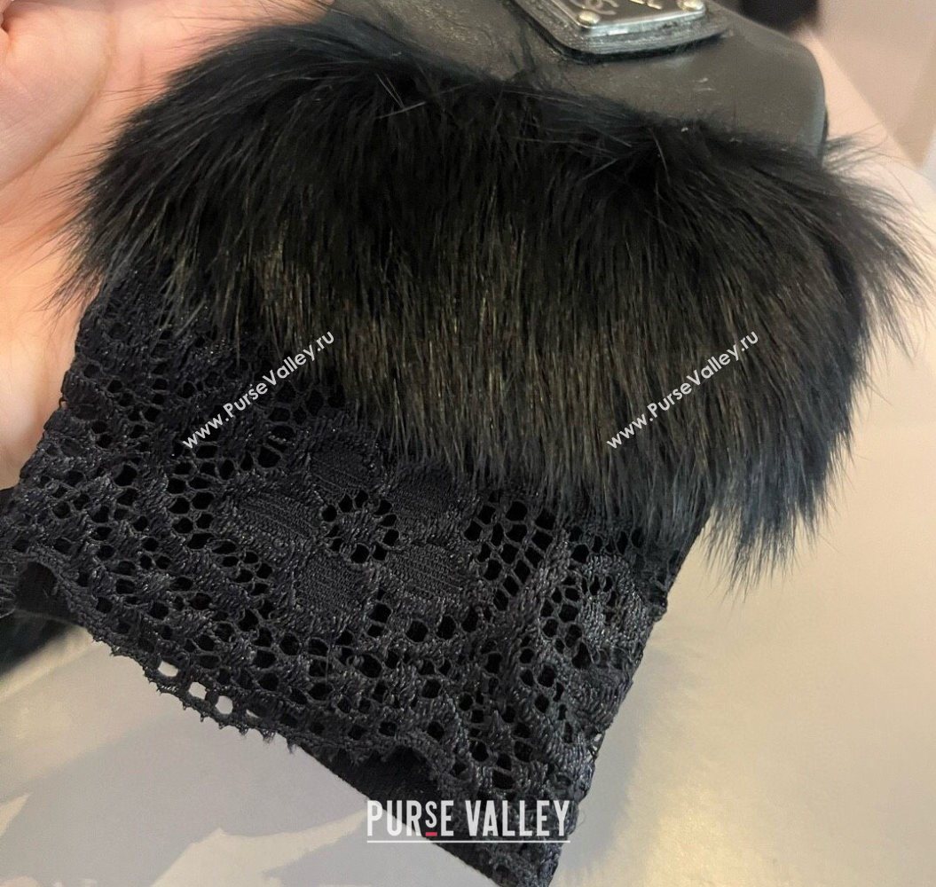 Chanel Lambskin Long Gloves with Lace Black 2025 1111 (XMN-251112067)