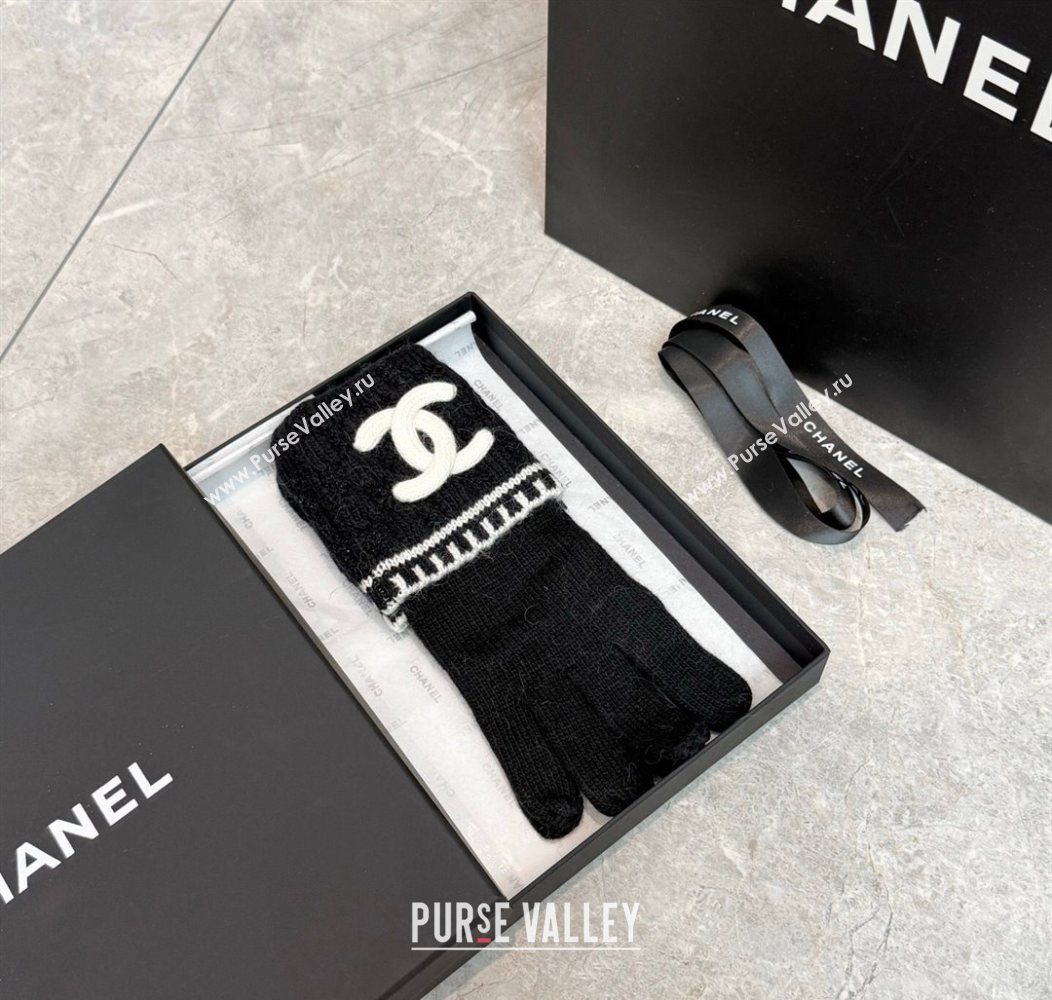 Chanel Knit Gloves Black 2026 CH010501 (SHI-260105013)