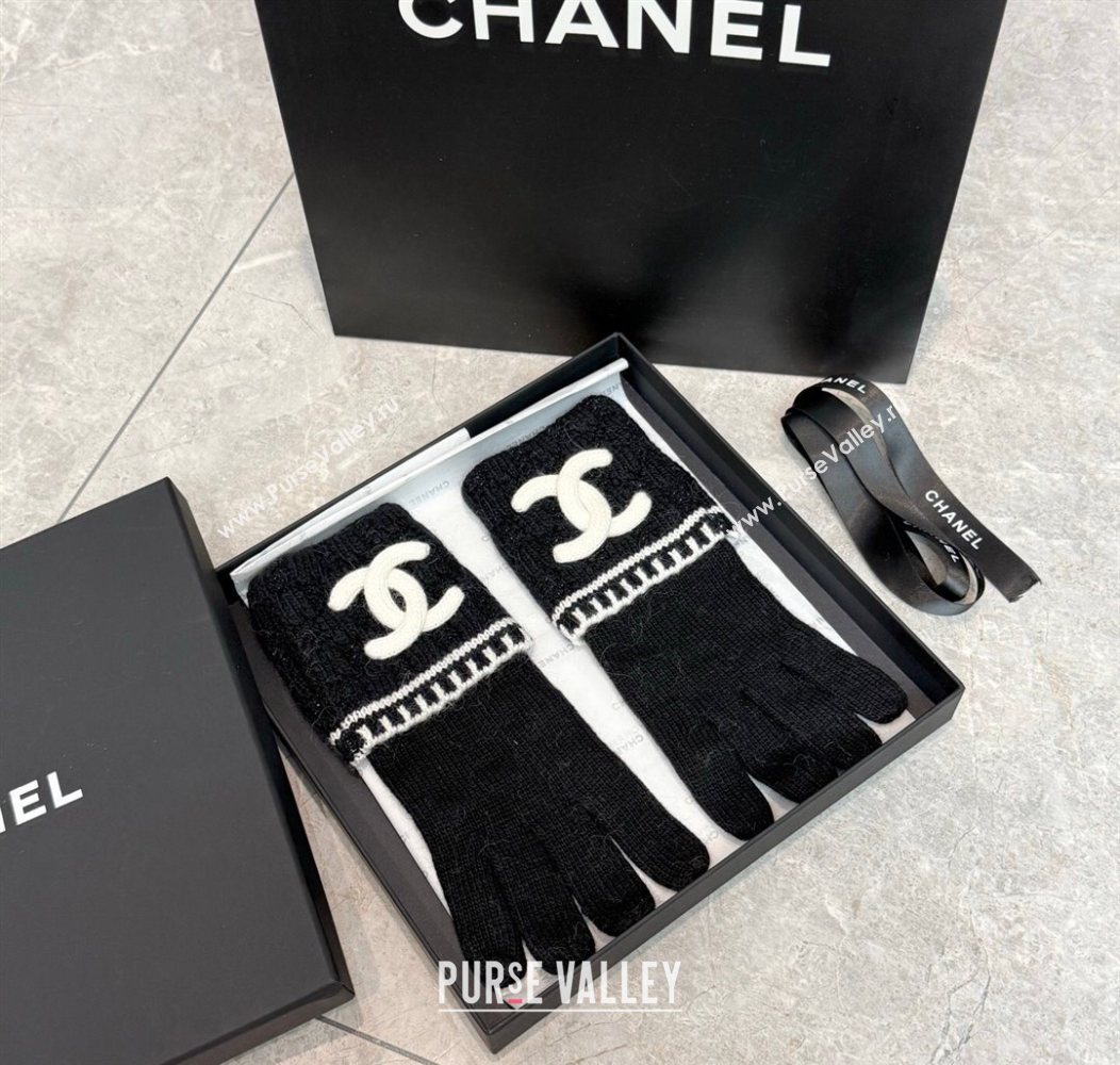 Chanel Knit Gloves Black 2026 CH010501 (SHI-260105013)