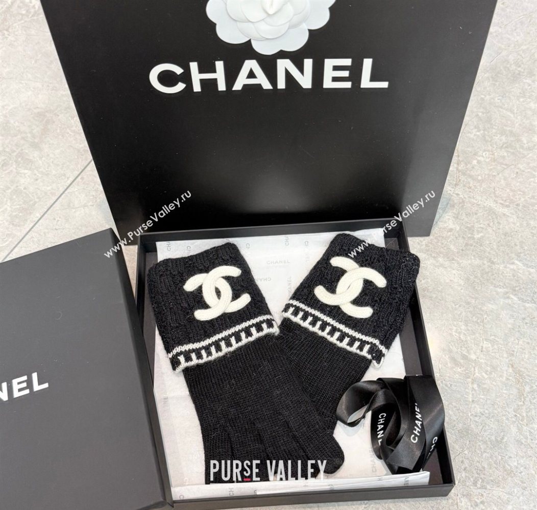 Chanel Knit Gloves Black 2026 CH010501 (SHI-260105013)