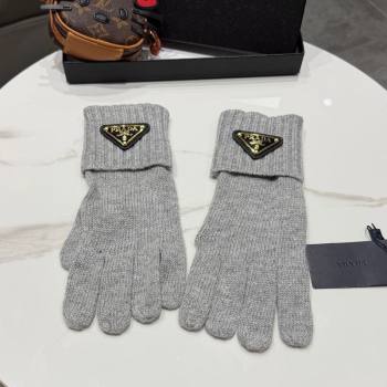 Prada Knit Gloves Grey 2026 PR010501 (XMN-260105002)