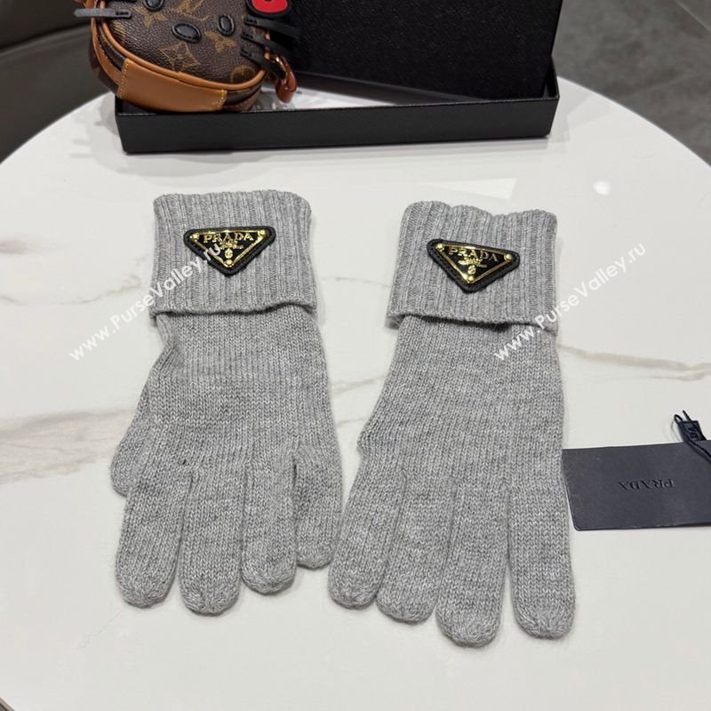 Prada Knit Gloves Grey 2026 PR010501 (XMN-260105002)