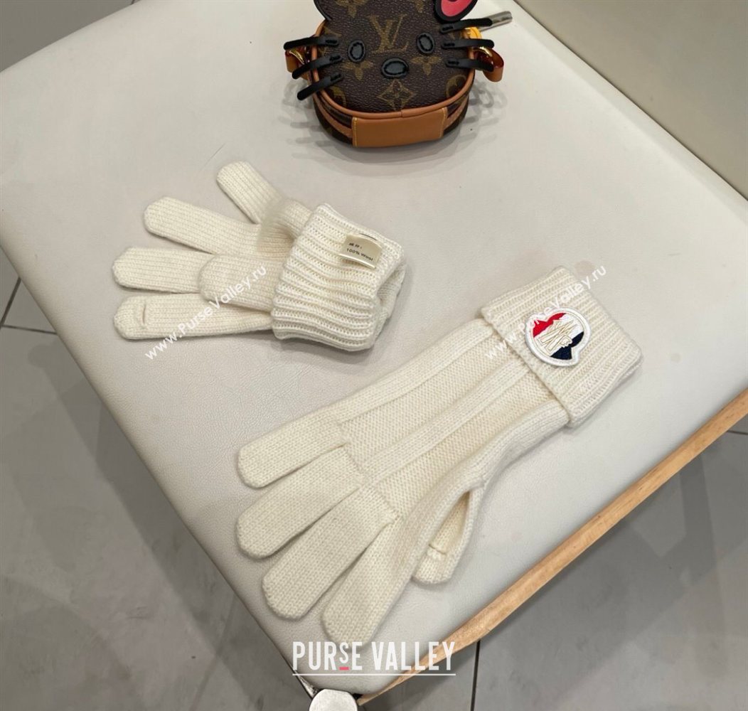 Moncler Knit Gloves White 2026 ML010501 (XMN-260105005)