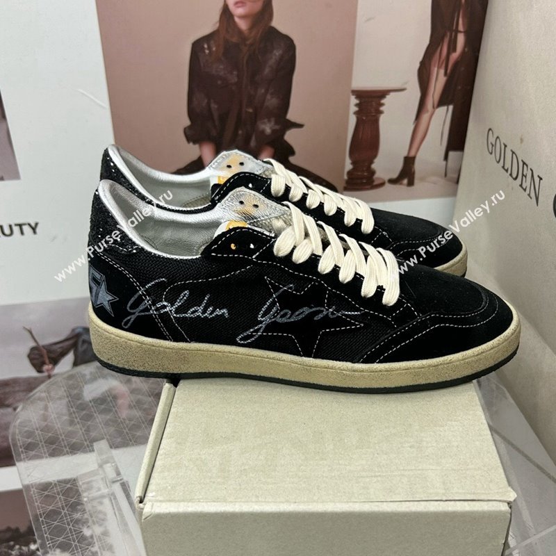 Golden Goose GGDB Ball Star Sneakers in Black Suede and Mesh 2024 0328 (MD-240328096)