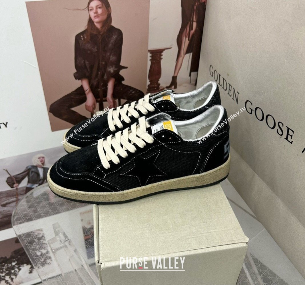 Golden Goose GGDB Ball Star Sneakers in Black Suede and Mesh 2024 0328 (MD-240328096)