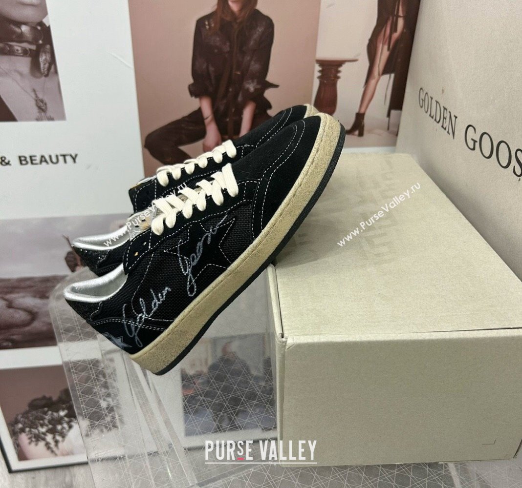 Golden Goose GGDB Ball Star Sneakers in Black Suede and Mesh 2024 0328 (MD-240328096)