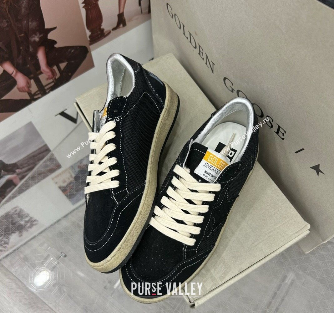 Golden Goose GGDB Ball Star Sneakers in Black Suede and Mesh 2024 0328 (MD-240328096)