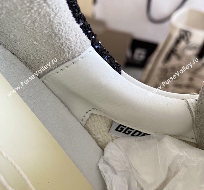 Golden Goose GGDB Super-Star Sneakers in White Calfskin and Purple Star 2024 0328 (MD-240328113)