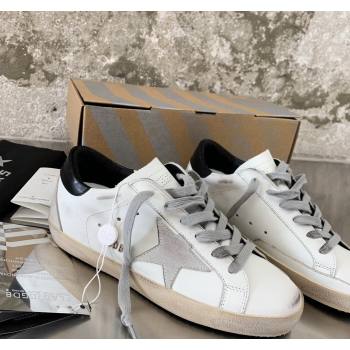 Golden Goose GGDB Super-Star Sneakers in White Calfskin and Silver Star 2024 032801 (MD-240328115)