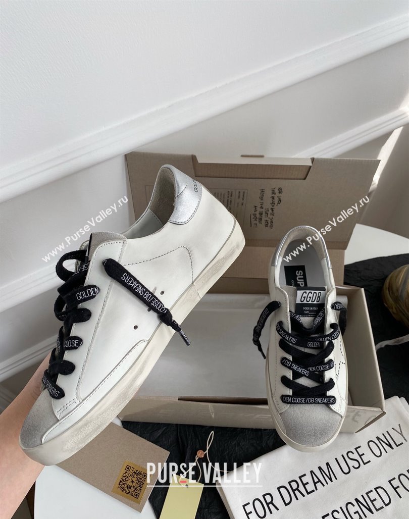 Golden Goose GGDB Super-Star Sneakers in White Calfskin and Love Star 2024 0328 (MD-240328118)