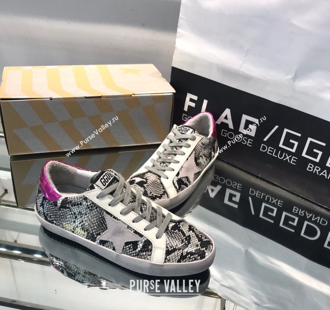 Golden Goose GGDB Super-Star Sneakers in Snakeskin-Like Calfskin 2024 0328 (MD-240328122)