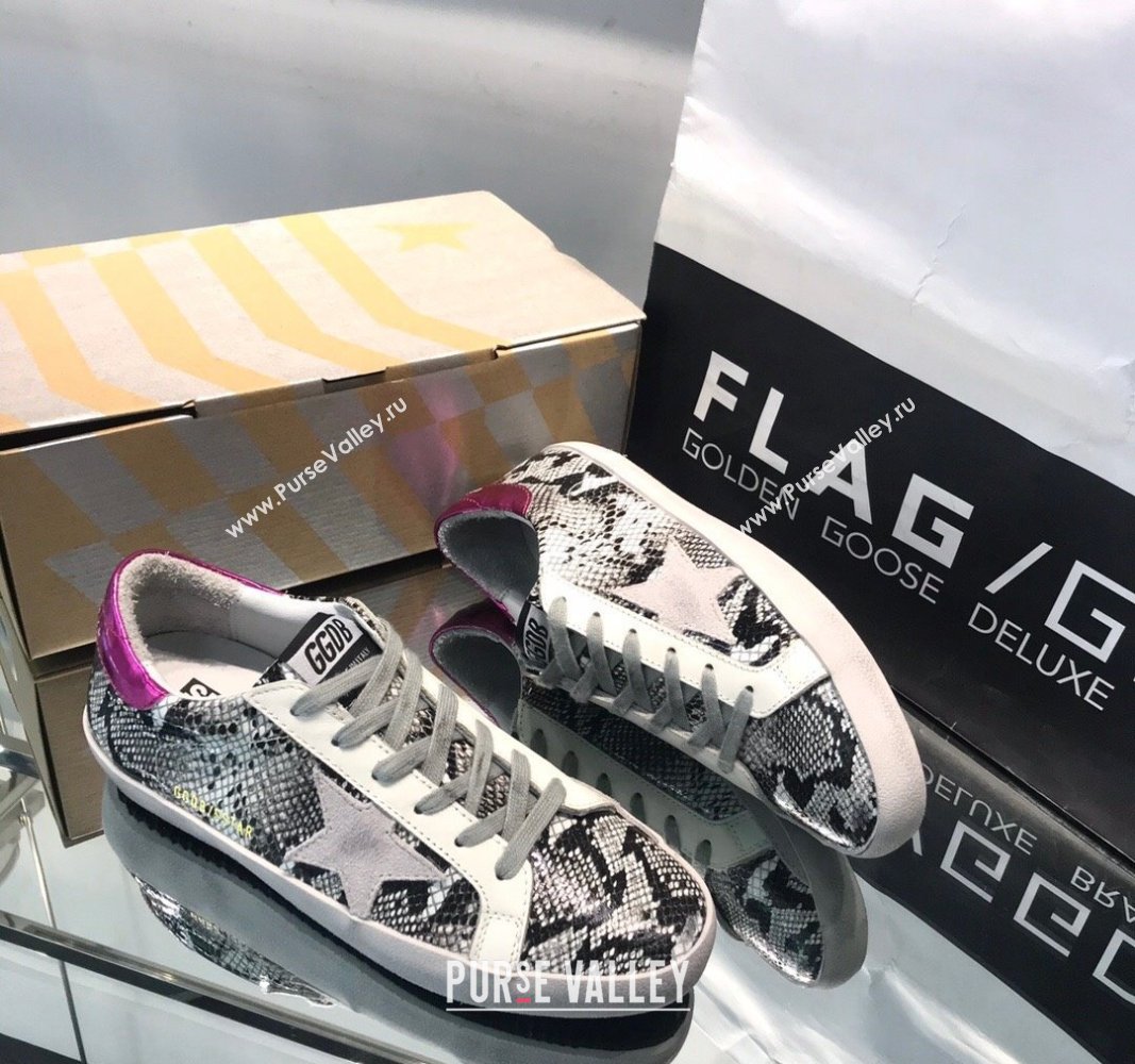 Golden Goose GGDB Super-Star Sneakers in Snakeskin-Like Calfskin 2024 0328 (MD-240328122)