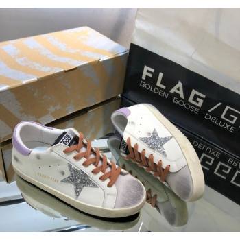 Golden Goose GGDB Super-Star Sneakers in Calfskin White/Light Purple 2024 (MD-240328126)