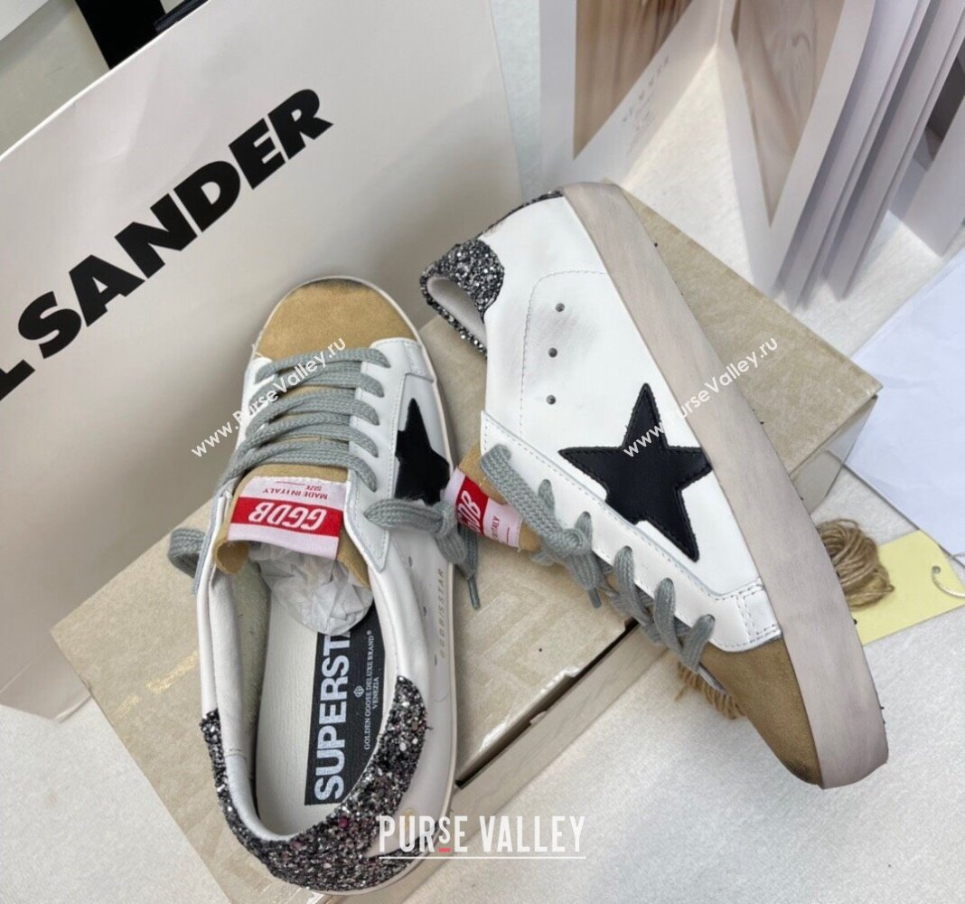 Golden Goose GGDB Super-Star Sneakers in White Calfskin and Yellow Suede 2024 (MD-240328128)