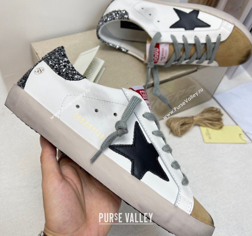 Golden Goose GGDB Super-Star Sneakers in White Calfskin and Yellow Suede 2024 (MD-240328128)