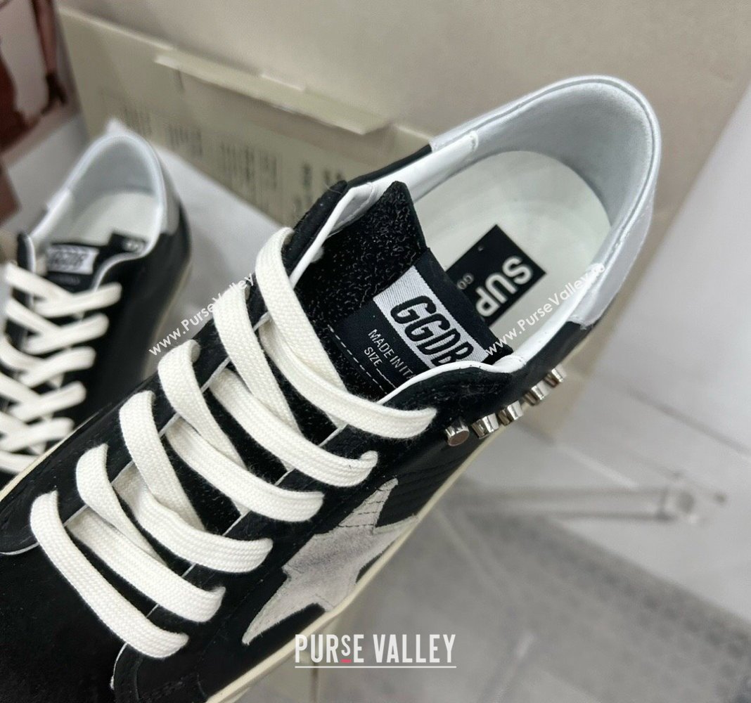 Golden Goose GGDB Super-Star Sneakers in Black Calfskin and Studs 2024 (MD-240328131)
