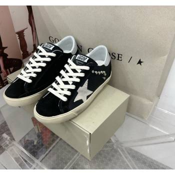 Golden Goose GGDB Super-Star Sneakers in Black Calfskin and Studs 2024 (MD-240328131)