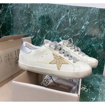 Golden Goose GGDB Super-Star Sneakers in Calfskin White/Gold/Silver 2024 (MD-240328136)