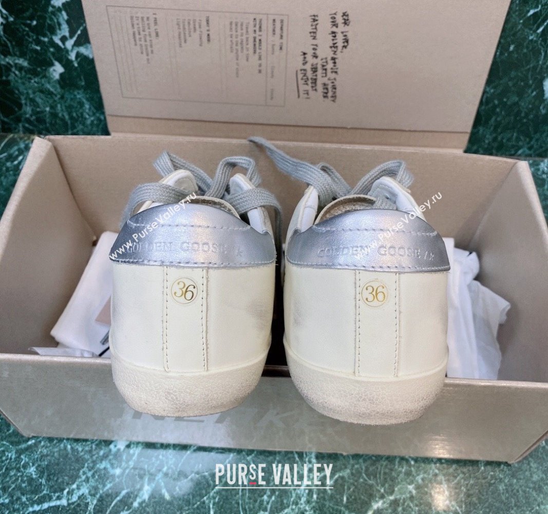 Golden Goose GGDB Super-Star Sneakers in Calfskin White/Gold/Silver 2024 (MD-240328136)
