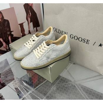 Golden Goose GGDB Ball Star Sneakers in Grey Suede Crystal Allover 2024 0328 (MD-240328099)