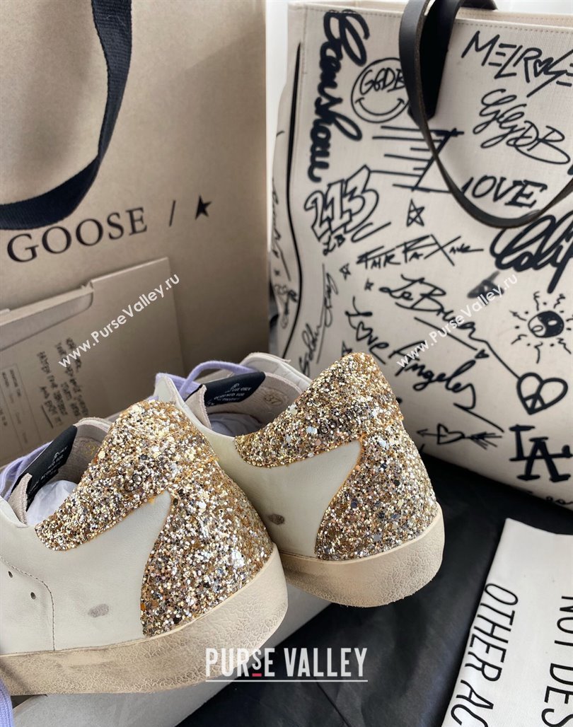 Golden Goose GGDB Super-Star Sneakers in Calfskin White/Silver/Gold 2024 (MD-240328141)