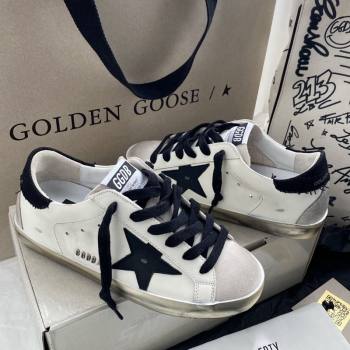 Golden Goose GGDB Super-Star Sneakers in Calfskin and Suede White/Black 2024 (MD-240328142)