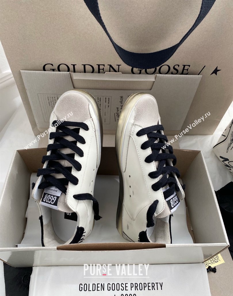Golden Goose GGDB Super-Star Sneakers in Calfskin and Suede White/Black 2024 (MD-240328142)