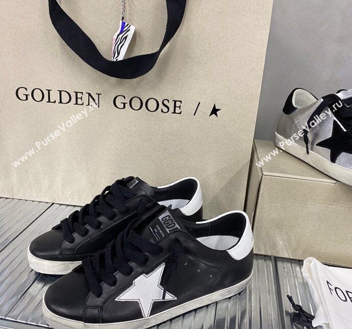 Golden Goose GGDB Super-Star Sneakers in Calfskin Leather Black/White 2024 (MD-240328144)