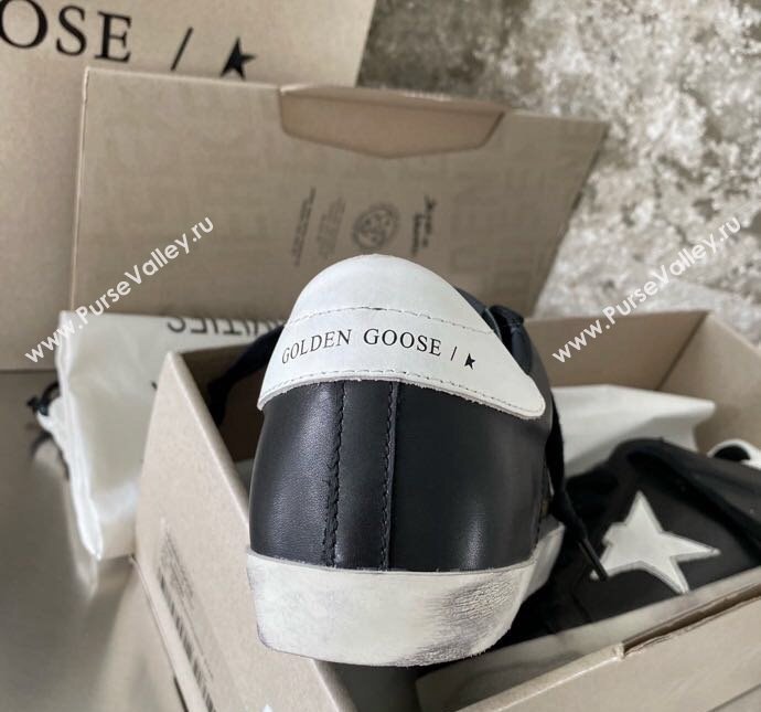 Golden Goose GGDB Super-Star Sneakers in Calfskin Leather Black/White 2024 (MD-240328144)
