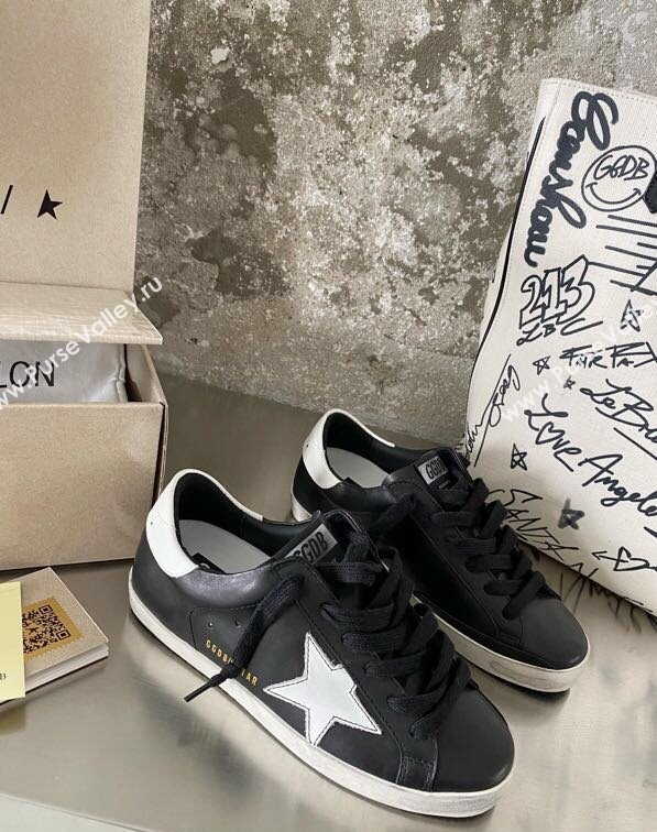 Golden Goose GGDB Super-Star Sneakers in Calfskin Leather Black/White 2024 (MD-240328144)