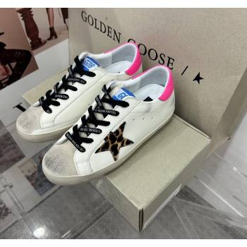 Golden Goose GGDB Super-Star Sneakers in Calfskin White/Hot Pink 2024 0328 (MD-240328149)