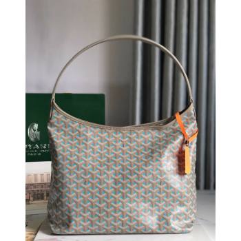 Goyard Boheme Claire-Voie Hobo Bag Turquoise Blue 2023 020223 (nana-231229069)