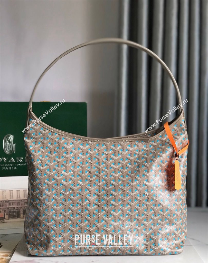 Goyard Boheme Claire-Voie Hobo Bag Turquoise Blue 2023 020223 (nana-231229069)