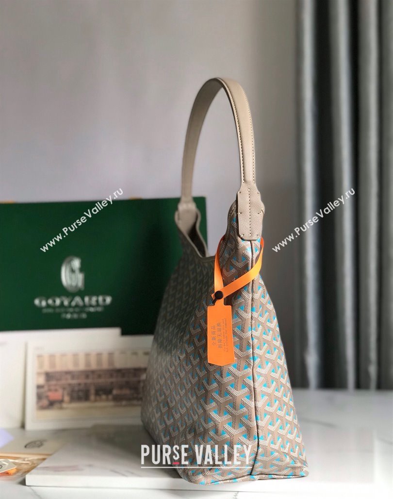 Goyard Boheme Claire-Voie Hobo Bag Turquoise Blue 2023 020223 (nana-231229069)