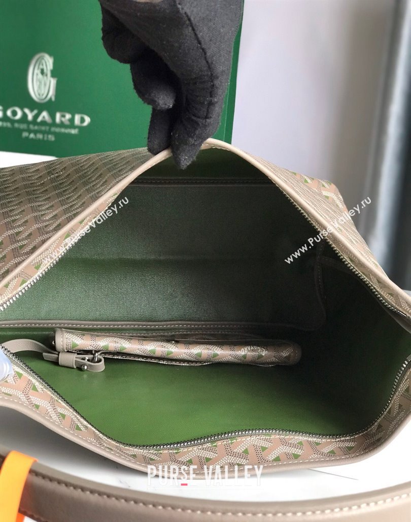 Goyard Boheme Claire-Voie Hobo Bag Khaki Green 2023 020223 (nana-231229070)