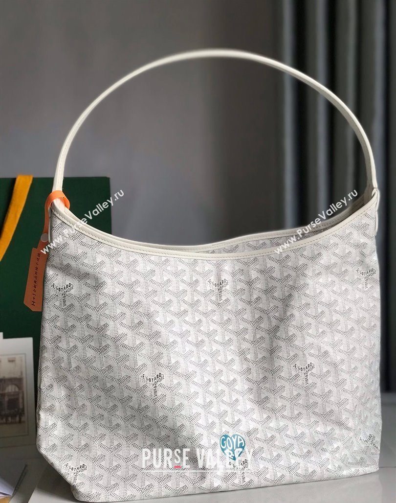 Goyard Boheme Heart Hobo Bag White 2023 020223 (nana-231229072)