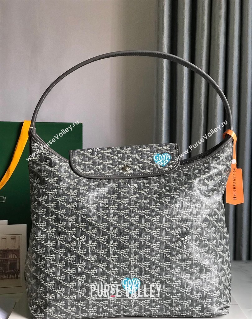 Goyard Boheme Heart Hobo Bag Grey 2023 020223 (nana-231229073)