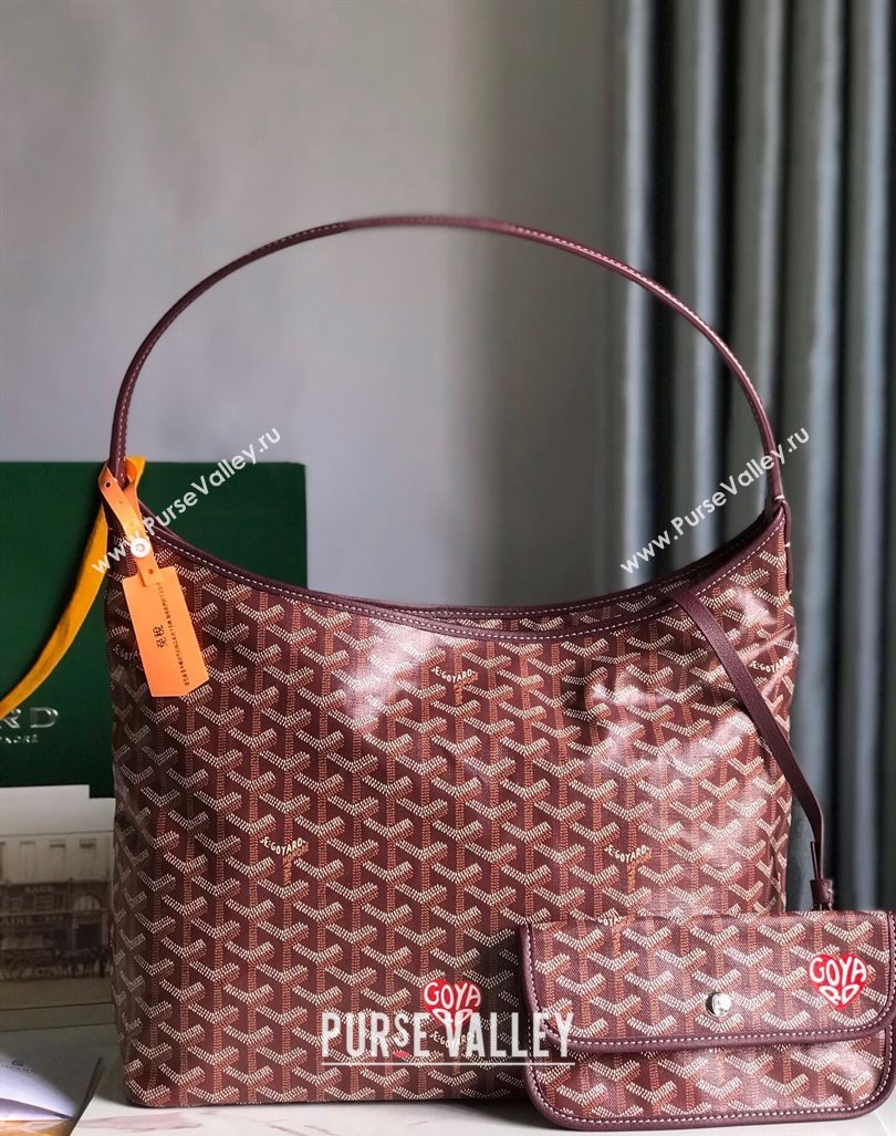 Goyard Boheme Heart Hobo Bag Burgundy 2023 020223 (nana-231229074)