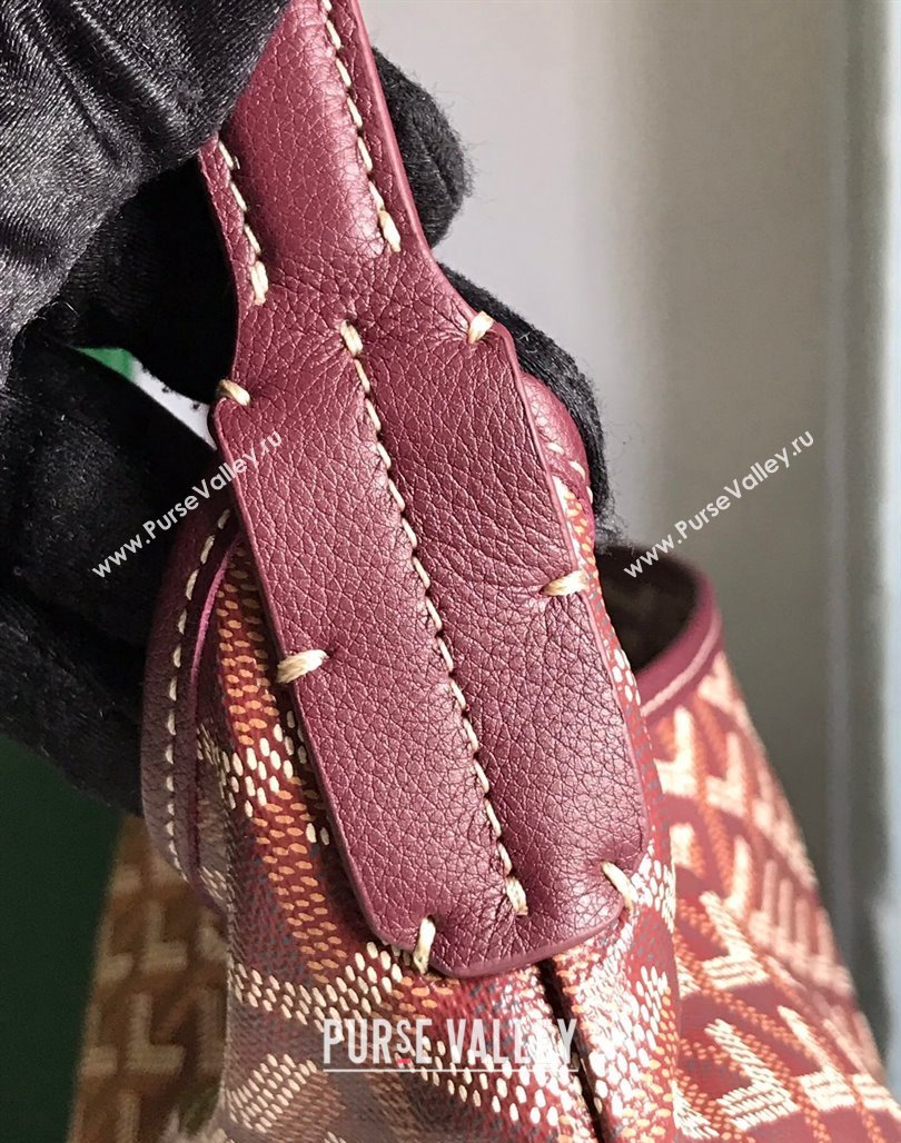 Goyard Boheme Heart Hobo Bag Burgundy 2023 020223 (nana-231229074)