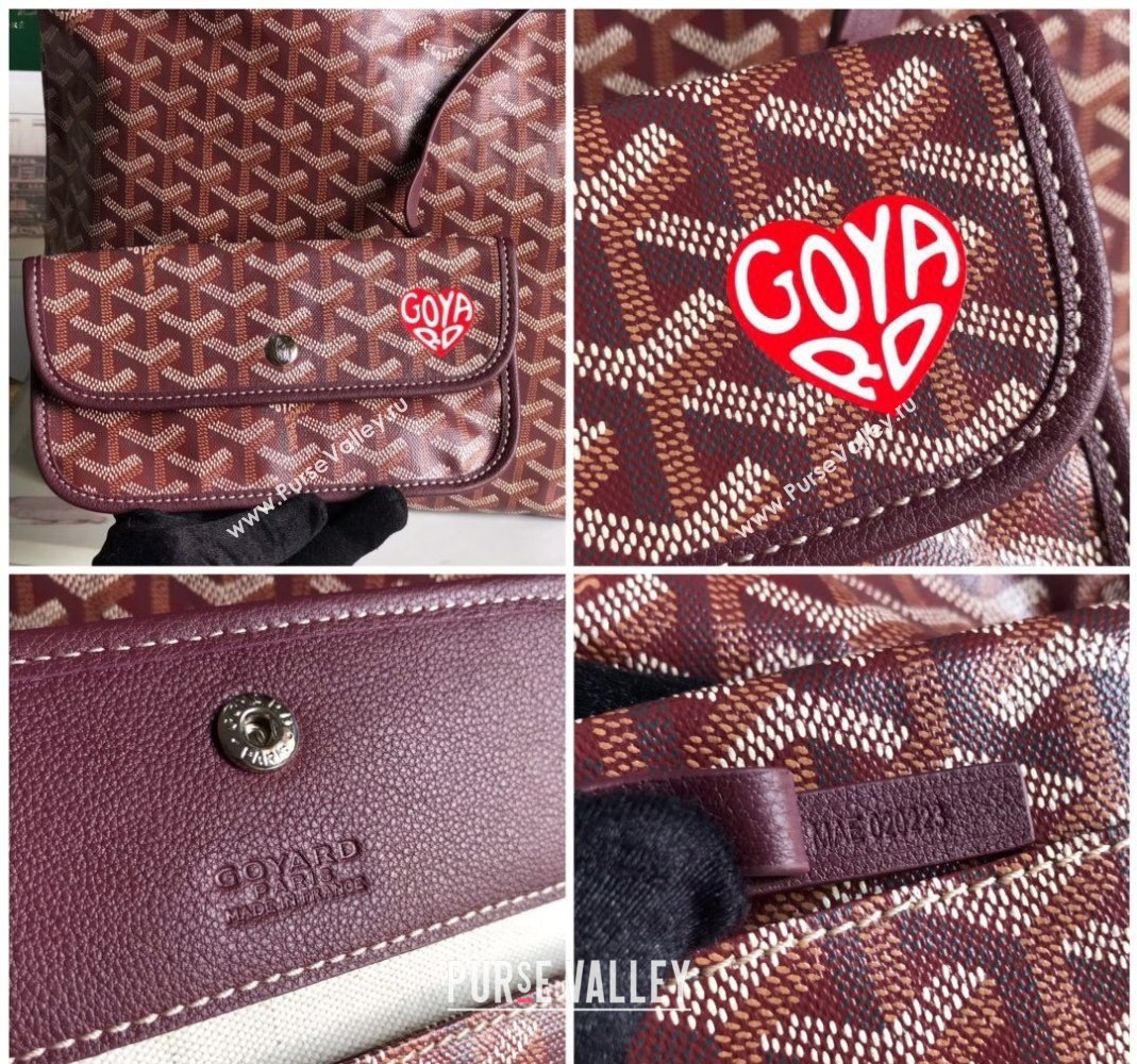 Goyard Boheme Heart Hobo Bag Burgundy 2023 020223 (nana-231229074)