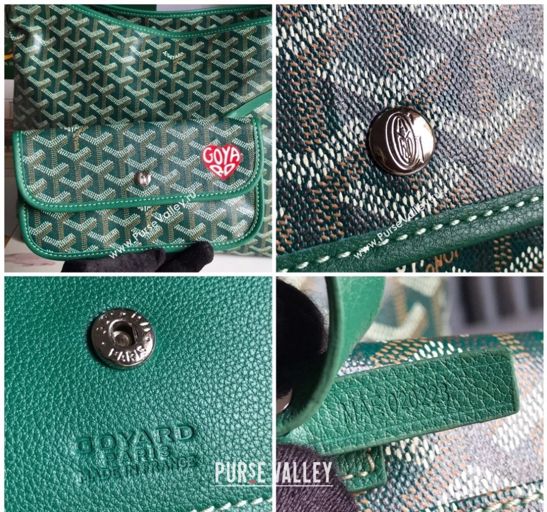 Goyard Boheme Heart Hobo Bag Green 2023 020223 (nana-231229075)