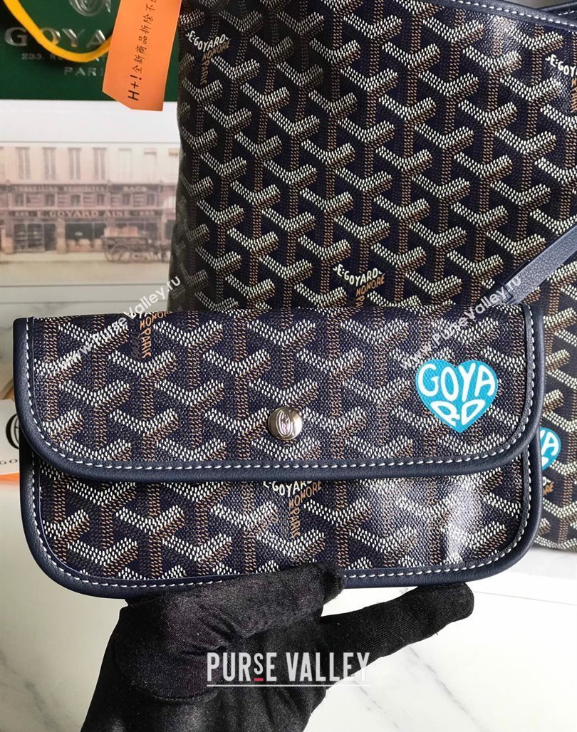 Goyard Boheme Heart Hobo Bag Navy Blue 2023 020223 (nana-231229077)