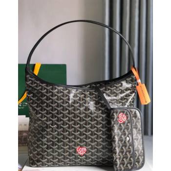 Goyard Boheme Heart Hobo Bag Black 2023 020223 (nana-231229078)